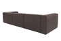 Atelier Del Sofa Sofá Esquinero Marrón Oscuro Lino 296x185x66 cm